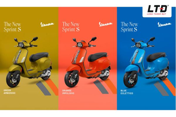 The New Vespa Sprint S 125 ABS phiên bản lễ hội có 3 màu sắc nổi bật 