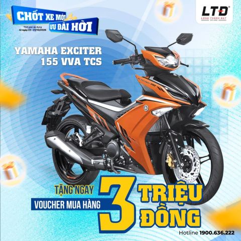 Tặng ngay voucher hàng 3 triệu khi mua Yamaha Exciter 155 VVA ABS 