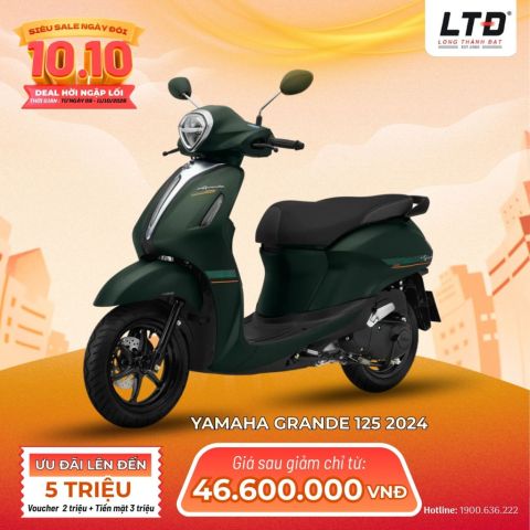 Yamaha Grande 125 phiên bản 2024 giá sau ưu chỉ từ 46.600.000 VNĐ