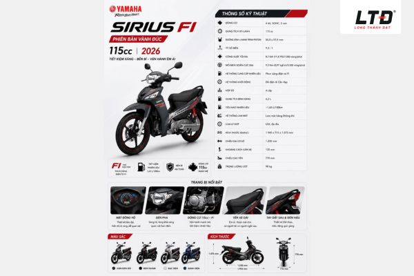 Sirius FI vành đúc rất được ưa chuộng 
