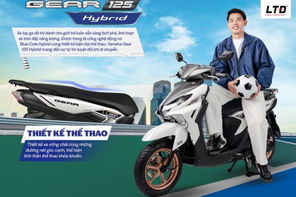 Yamaha GEAR 125 Hybrid sở hữu phong cách thiết kế độc đáo