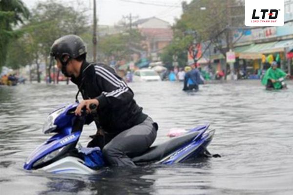 Nên kiểm tra dầu nhớt càng sớm càng tốt nếu xe lỡ đi qua vùng ngập
