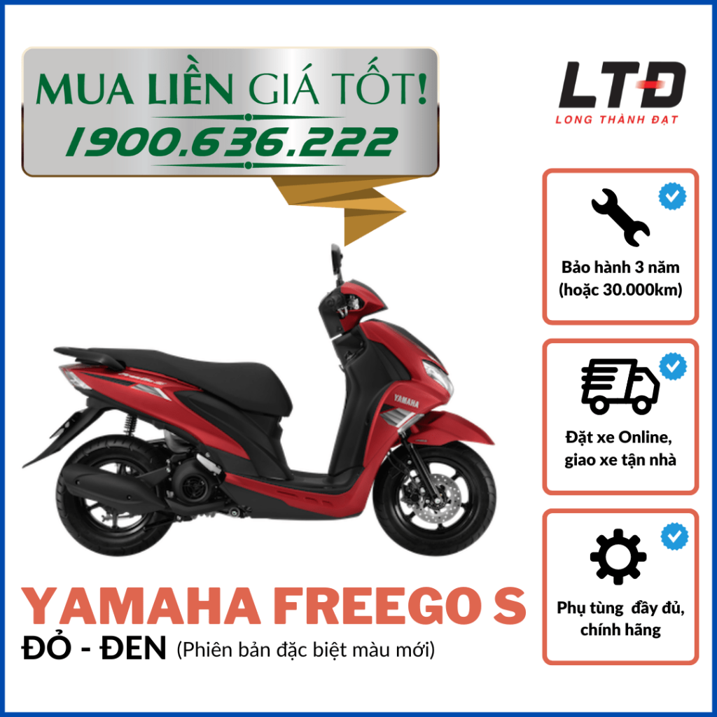 Yamaha Freego Đỏ Đen