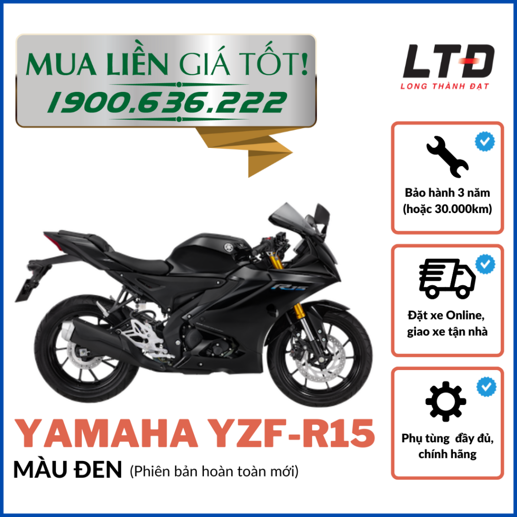 Yamaha YZF-R15 Hoàn toàn mới màu đen